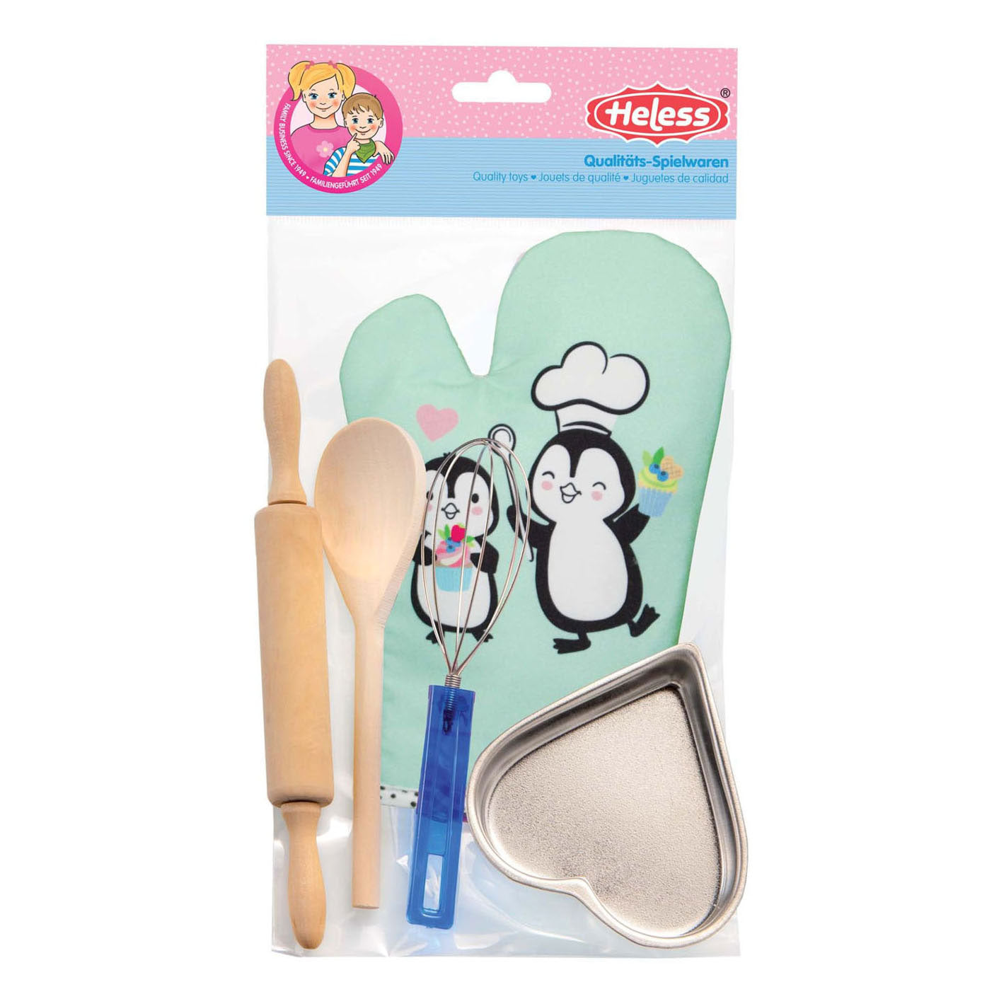 Heless bakset met accessoires pinguin