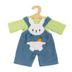 Heless poppen tuinbroek met gestreept shirt bunny lou, 28-35 cm