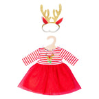 Heless kerstjurk met haarband rendier, maat 28-35 cm