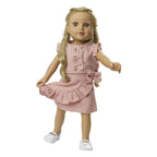 Heless poppen wikkelrok roze met ruches, 28-35 cm