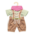 Heless poppenkleding lederhosen met overhemd en sjaal,35-45 cm