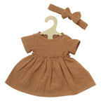 heless poppenjurk bruin met ruches, 35-45 cm