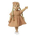 heless poppenjurk bruin met ruches, 35-45 cm