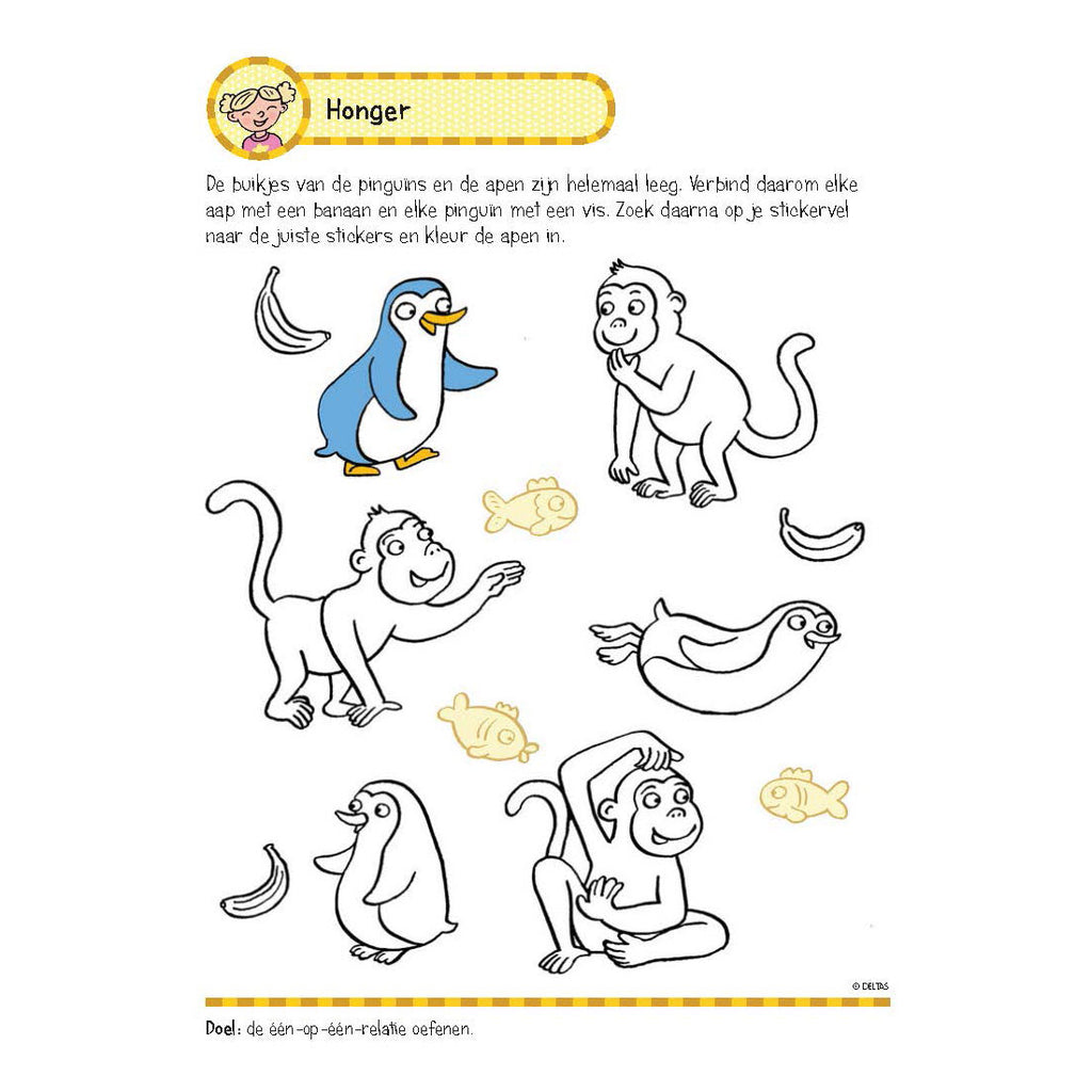 Deltas oefenboek met stickers-eerste telspel