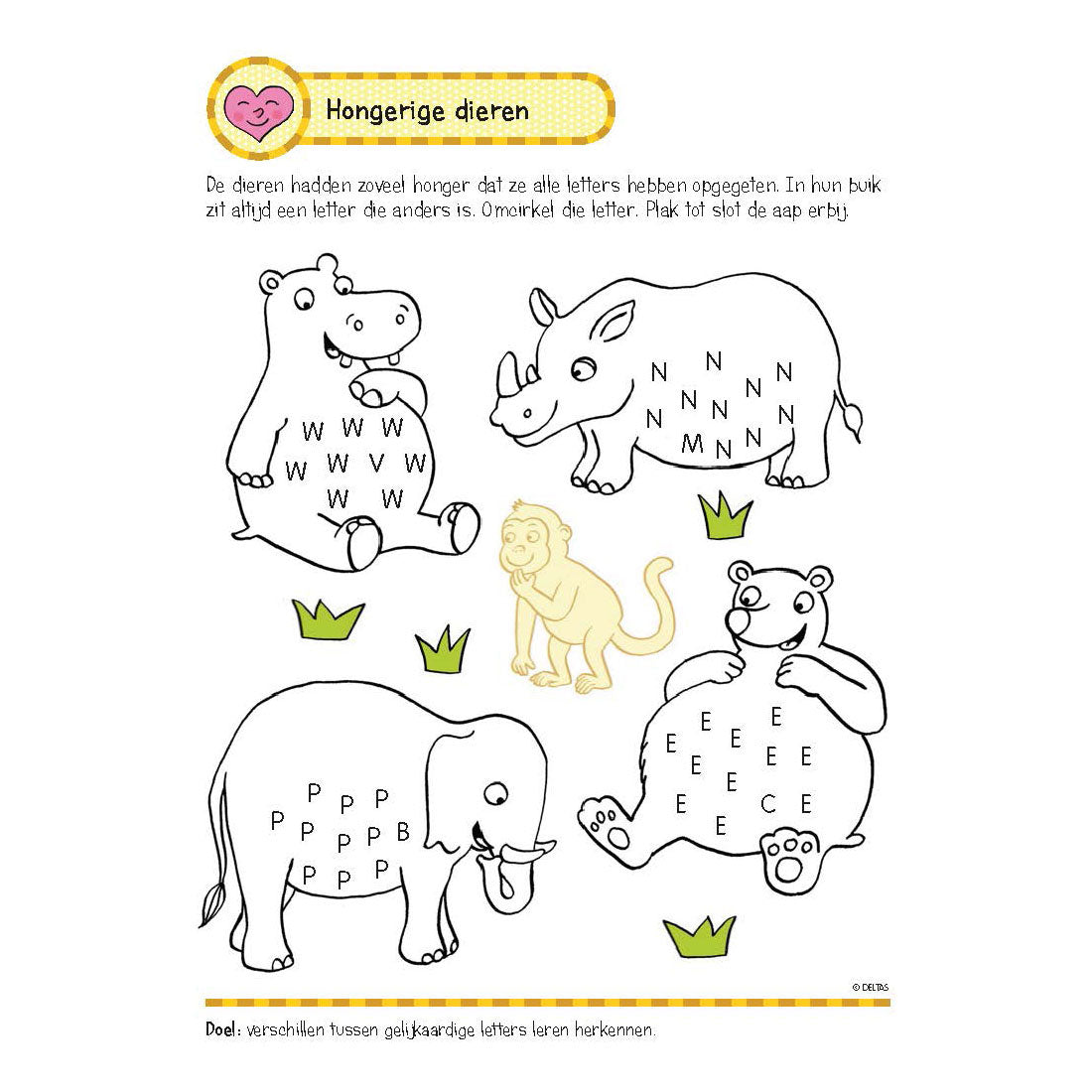 Deltas oefenboek met stickers-eerste lees