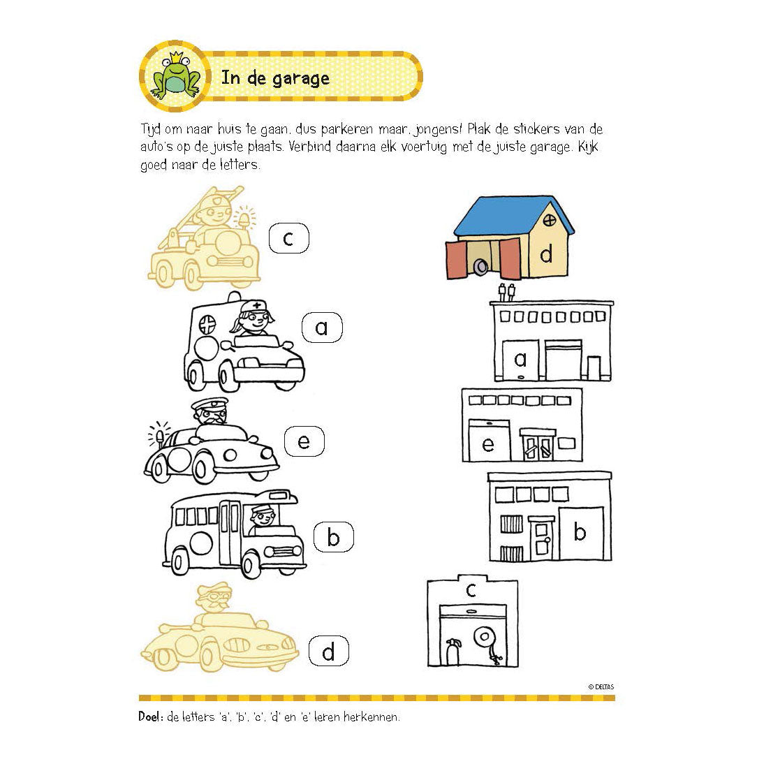 Deltas oefenboek met stickers-eerste lees