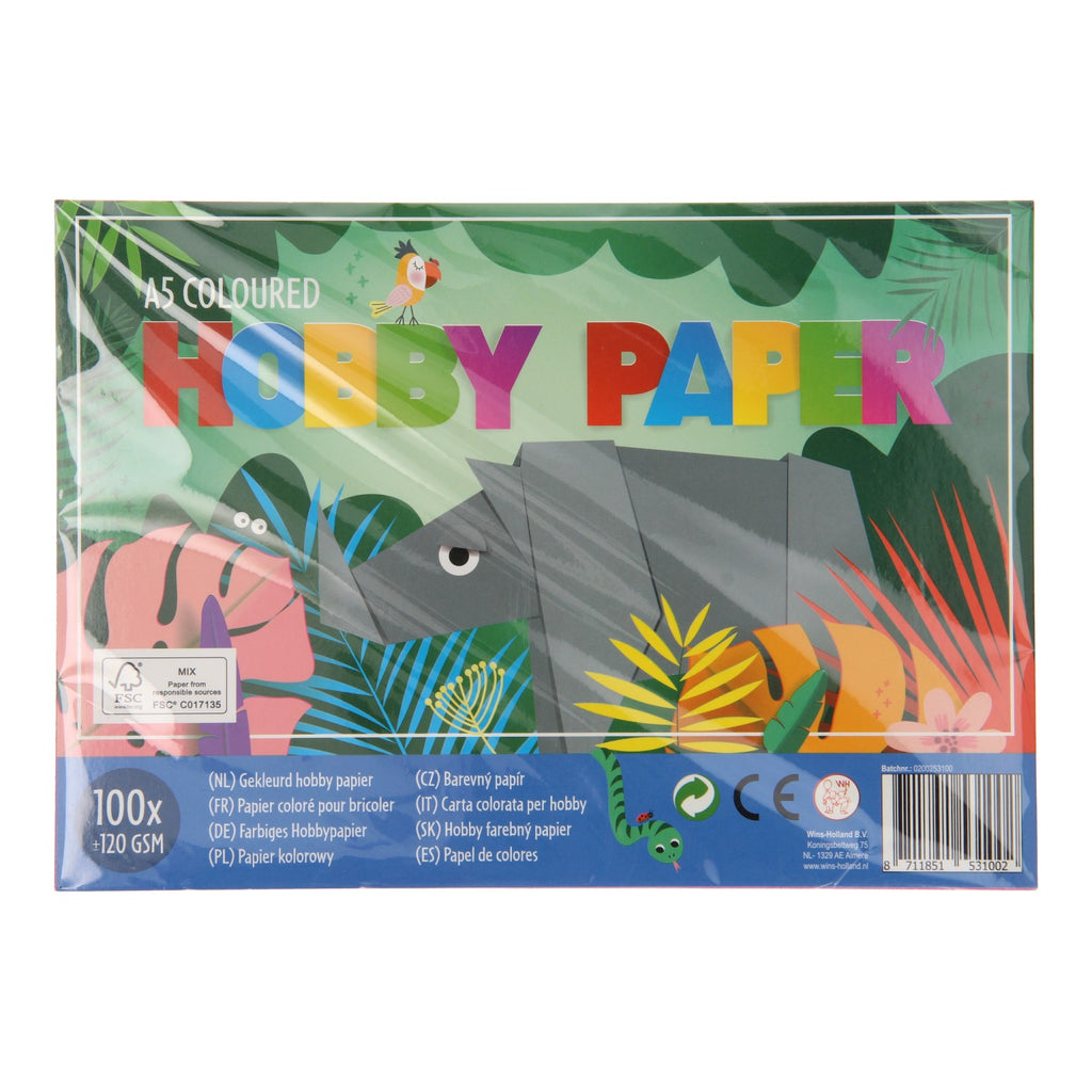 Hobby papier gekleurd a5 pak a 100 vel