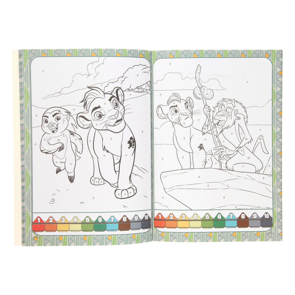 Boek specials nederland bv kleuren op nummer - lion king