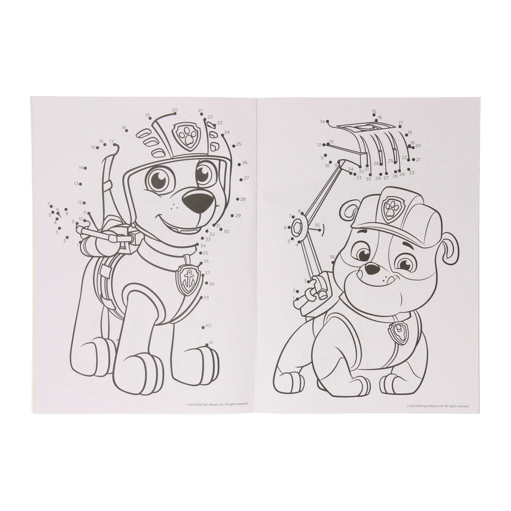 Verbind de punten kleurboek paw patrol