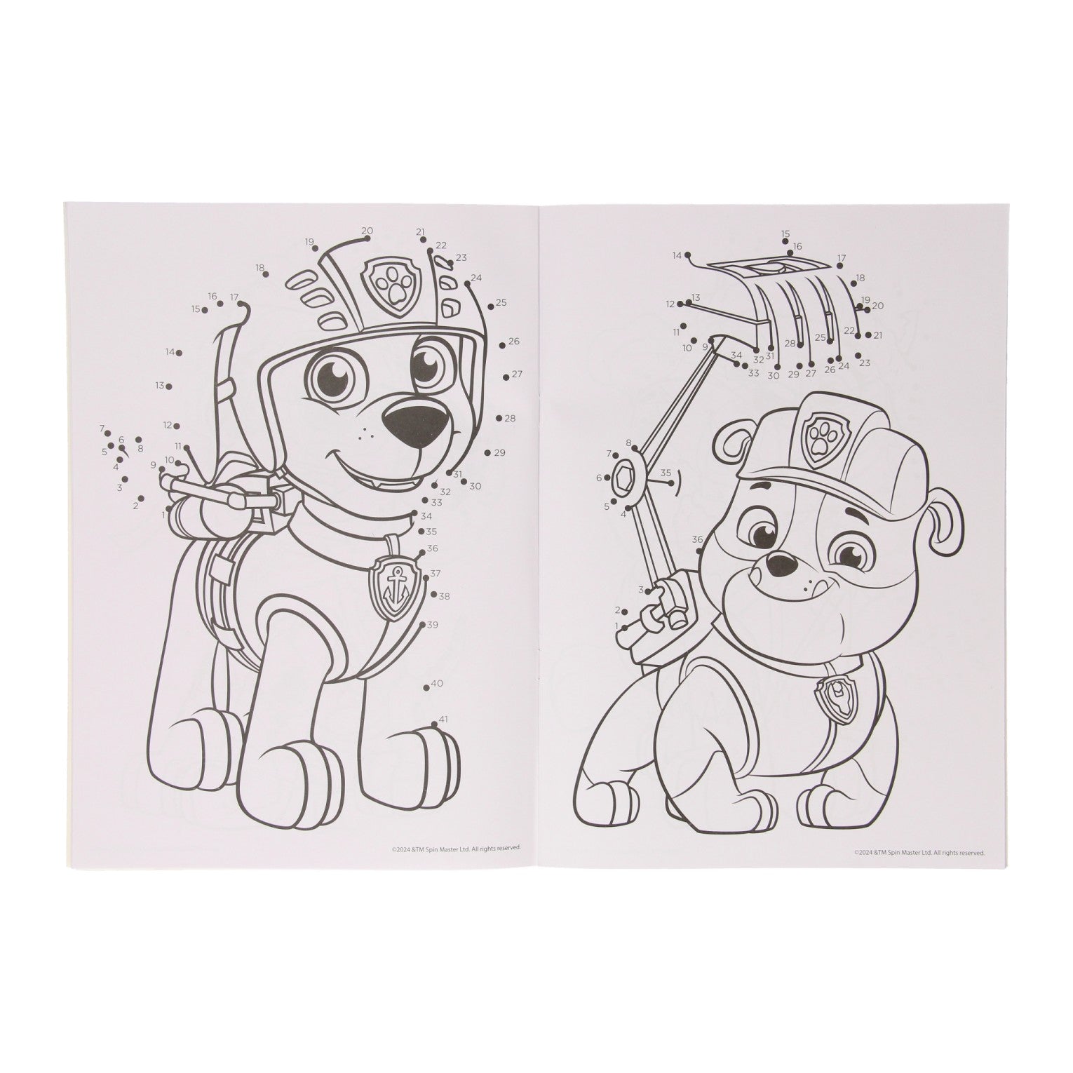 Verbind de punten kleurboek paw patrol