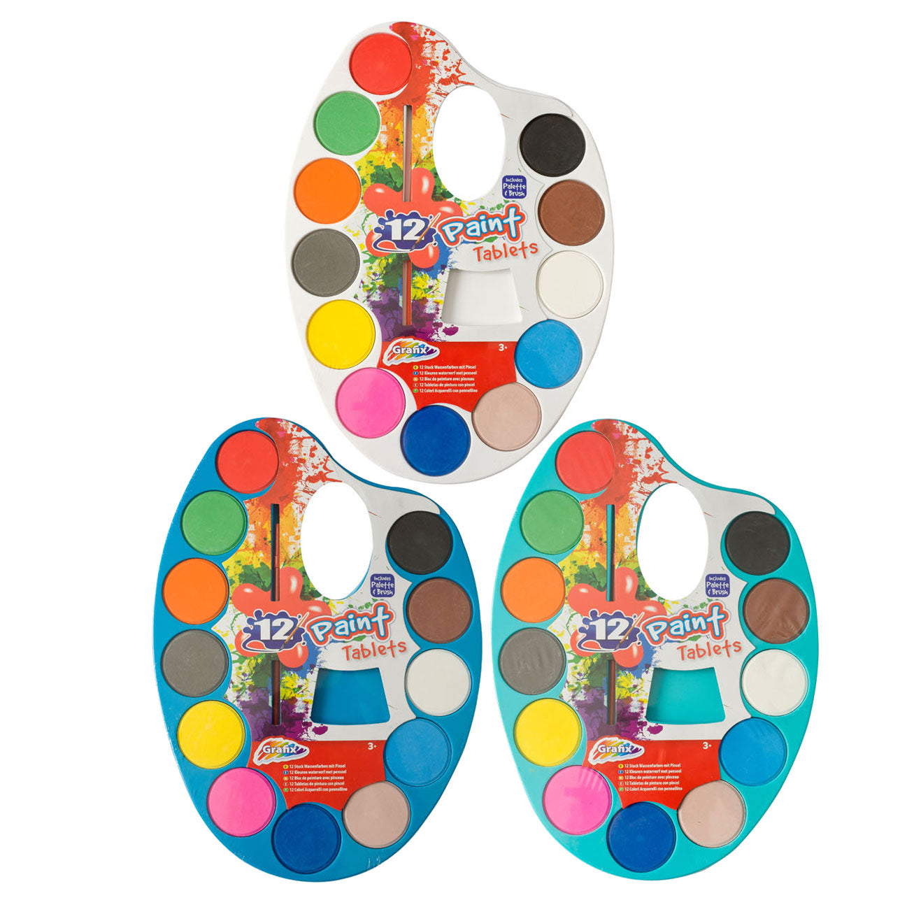 Grafix waterverfpalet 12 kleuren
