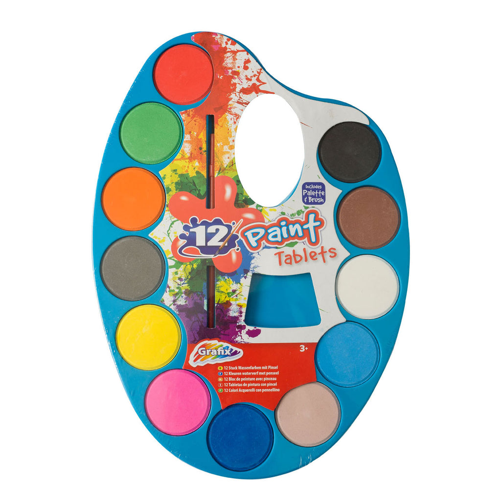 Grafix waterverfpalet 12 kleuren
