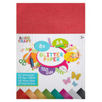 Grafix glitterpapier a4 8 vel