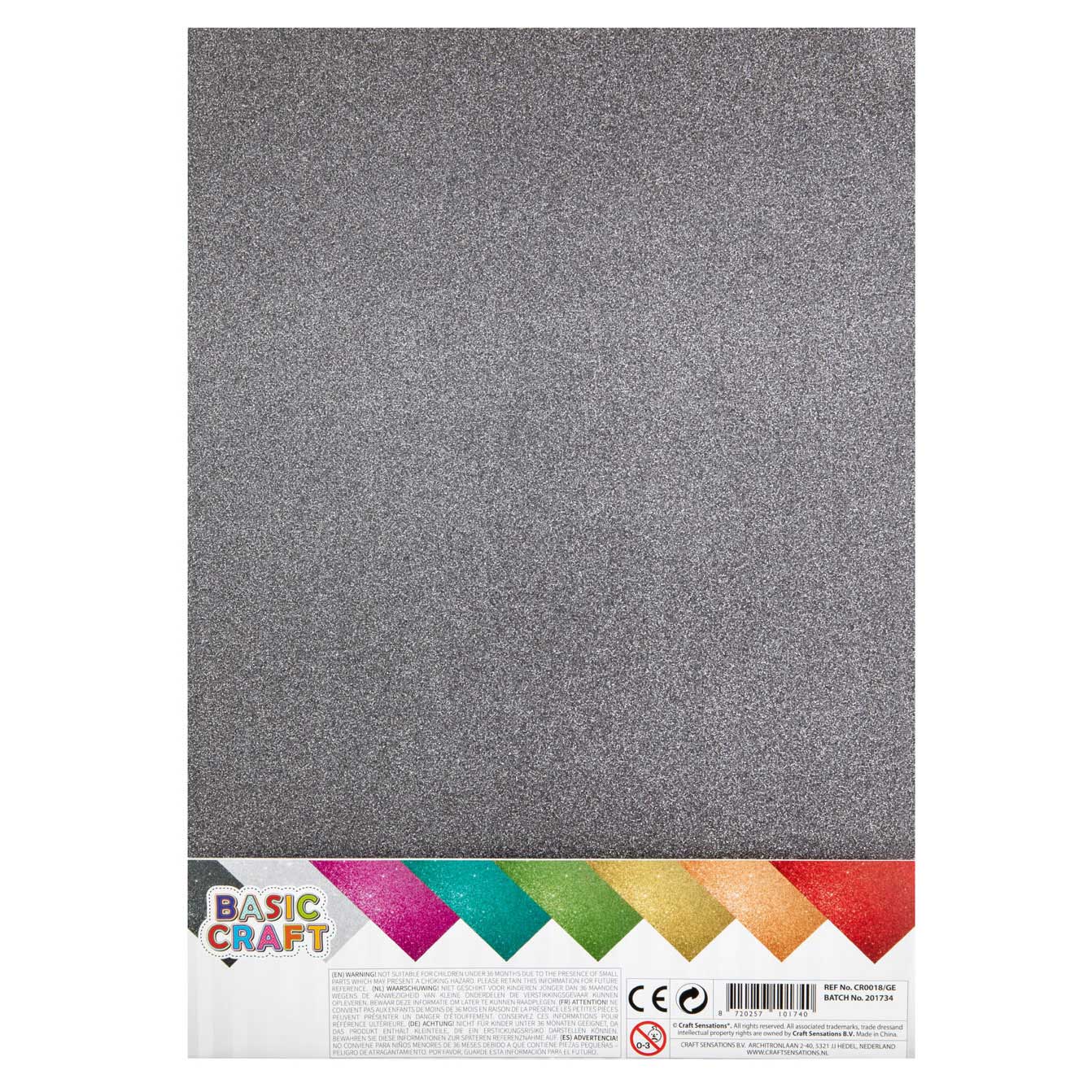 Grafix glitterpapier a4 8 vel