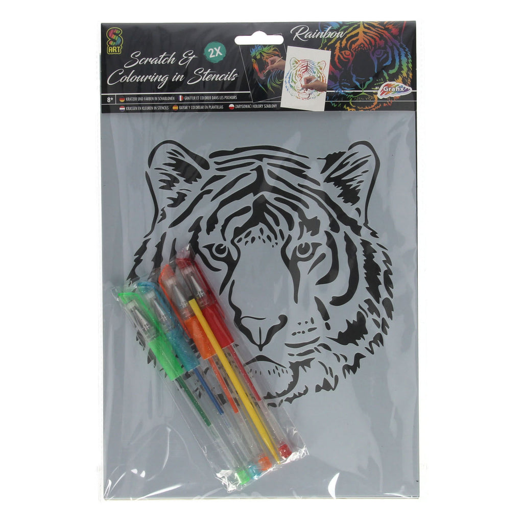 Grafix a4 scratch in stencils 2 vel
