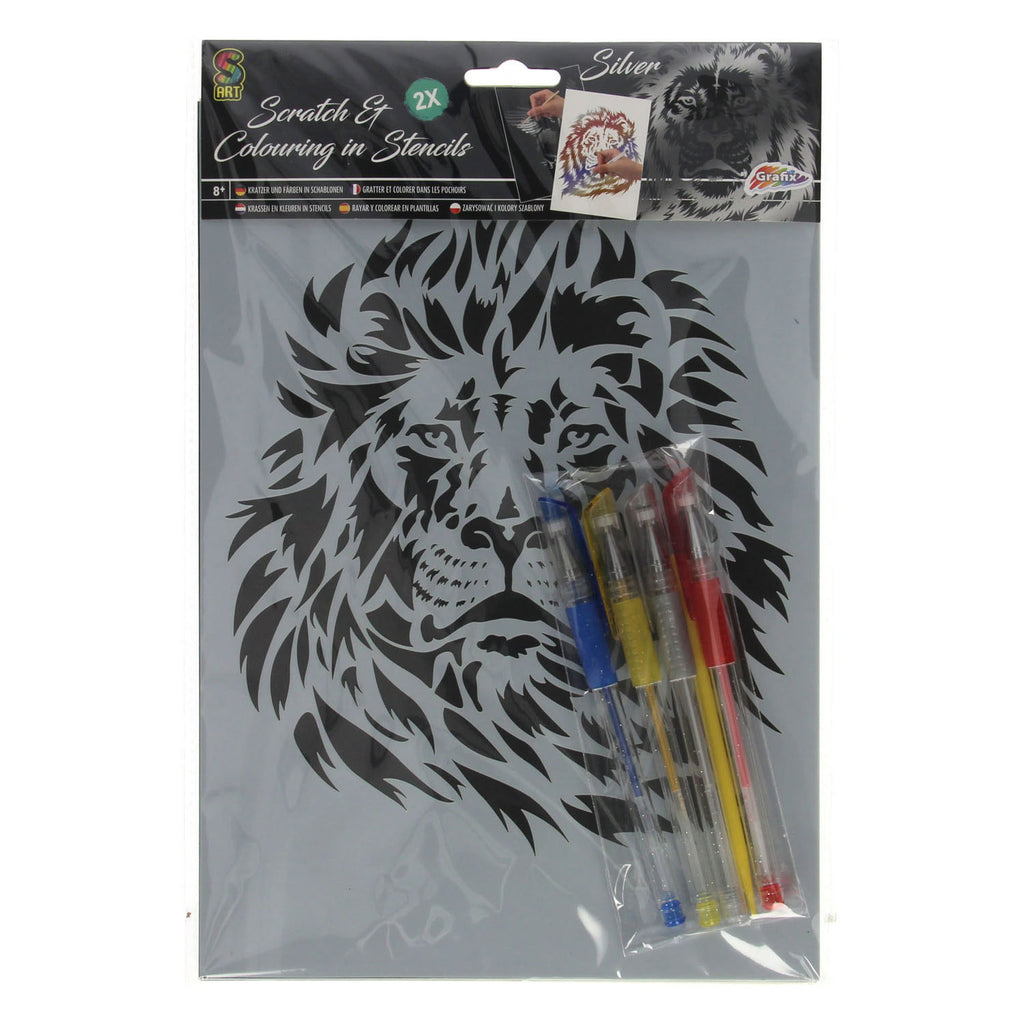 Creative craft group scratch- en kleurset met gelpennen