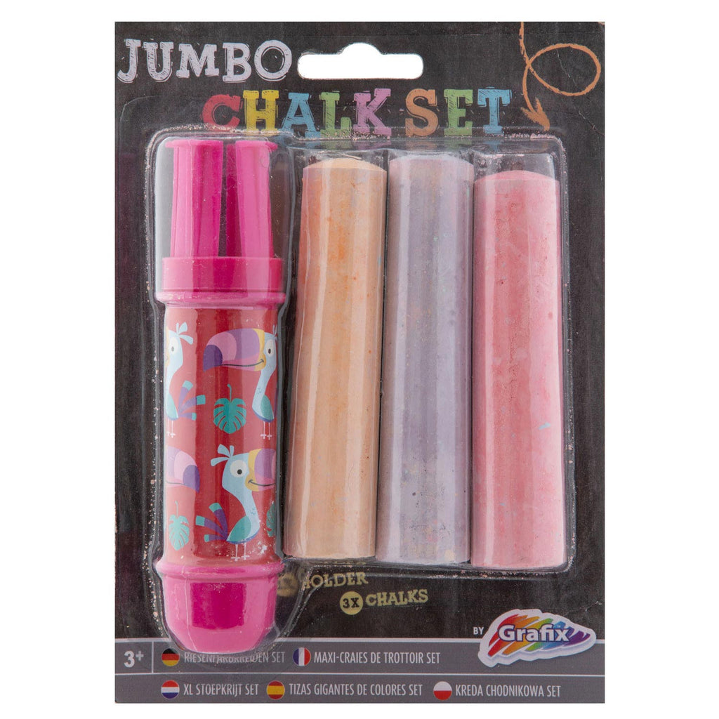 Creative craft group jumbo krijthouder + krijt, 3st.