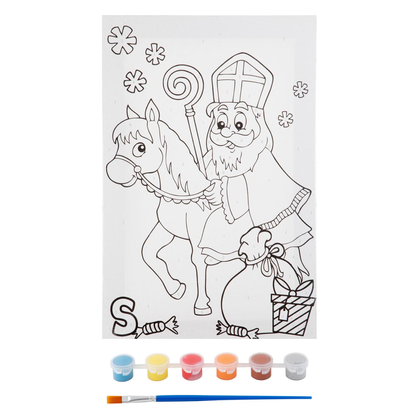 Grafix sint canvas schilderen op nummer