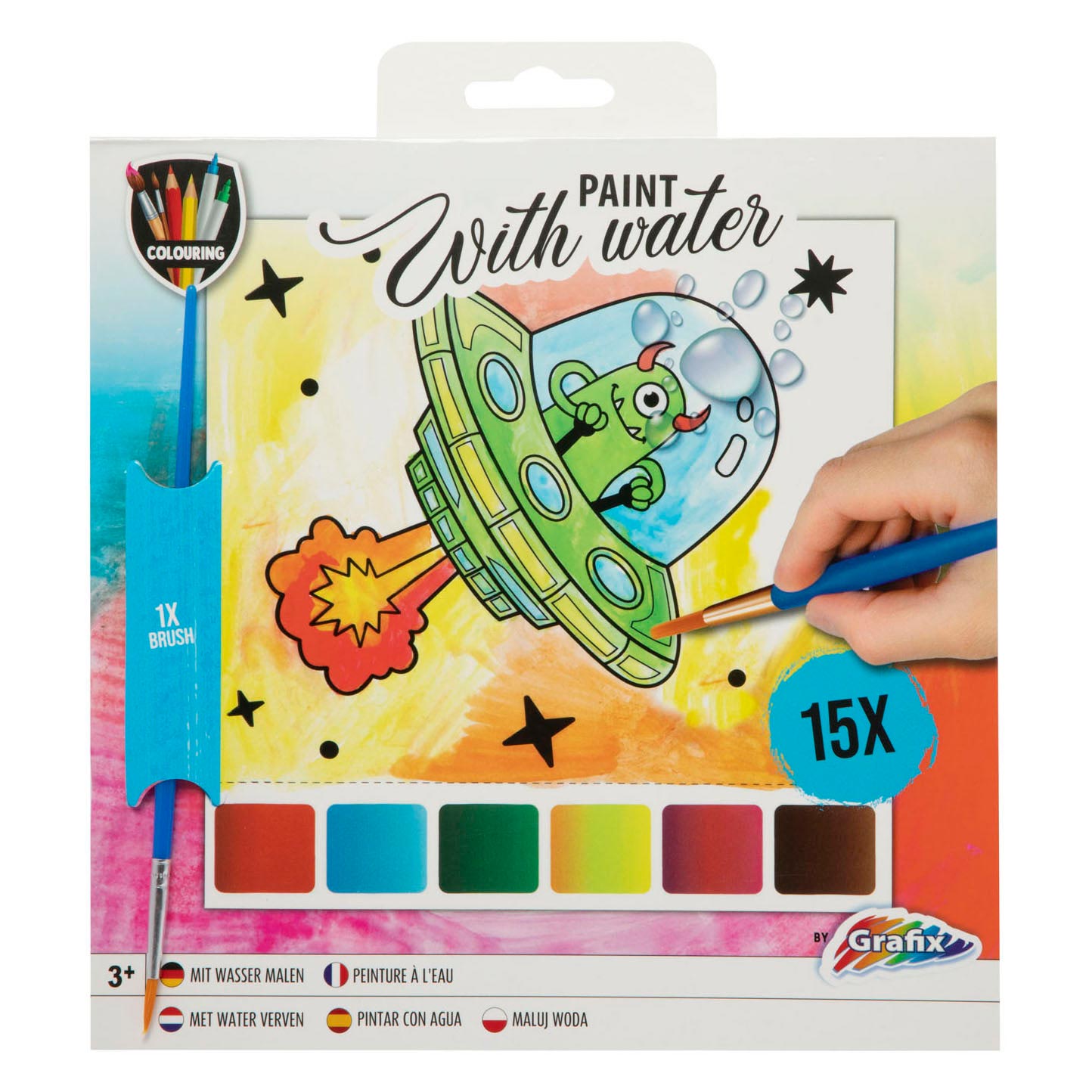 Grafix verven met water 20x20cm 15 vel