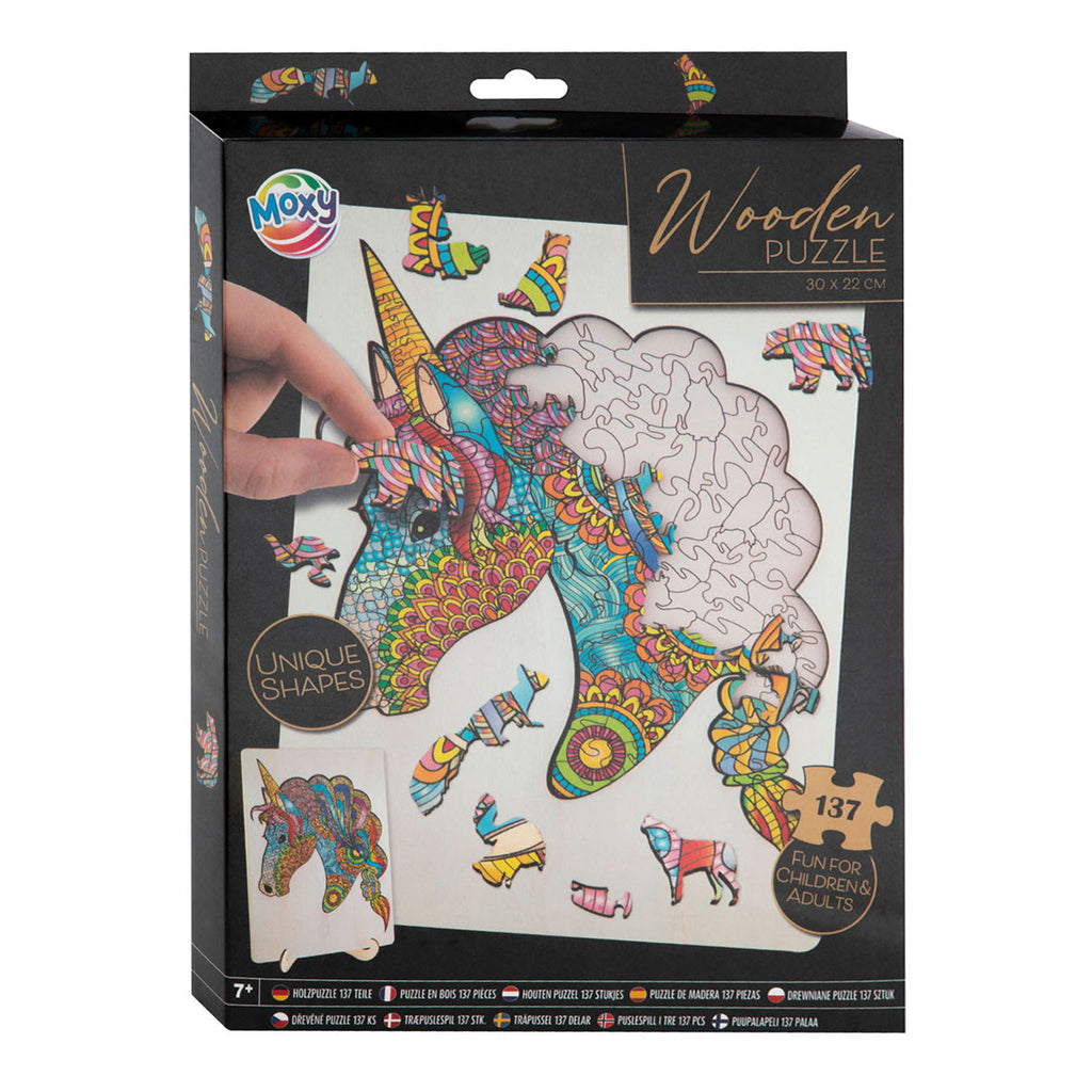 Creative craft group moxy houten puzzel eenhoorn 137 stukjes