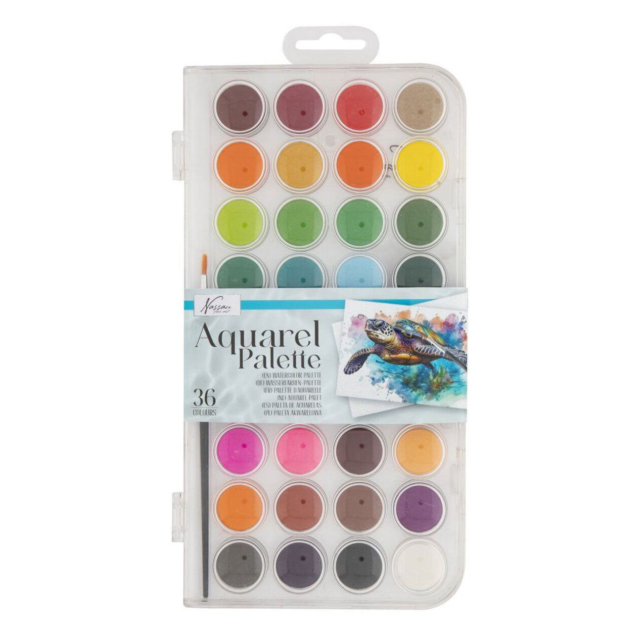 Grafix kleurenpallet aquarel, 36 kleuren