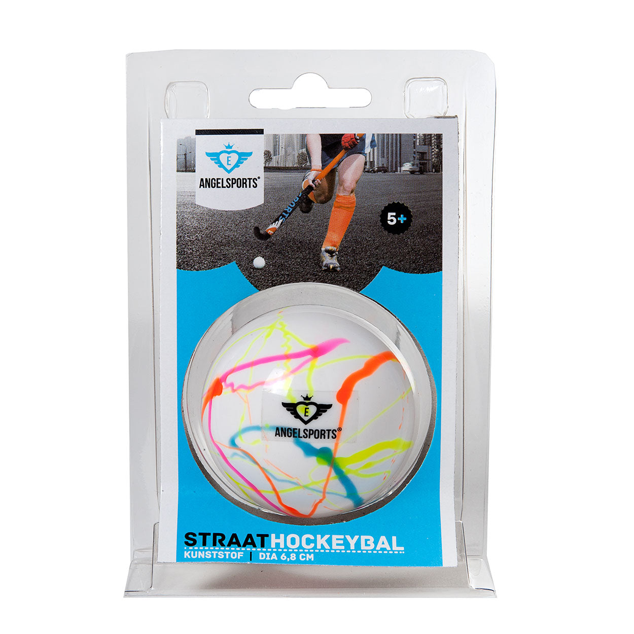 Engelhart hockeybal gekleurd vlam