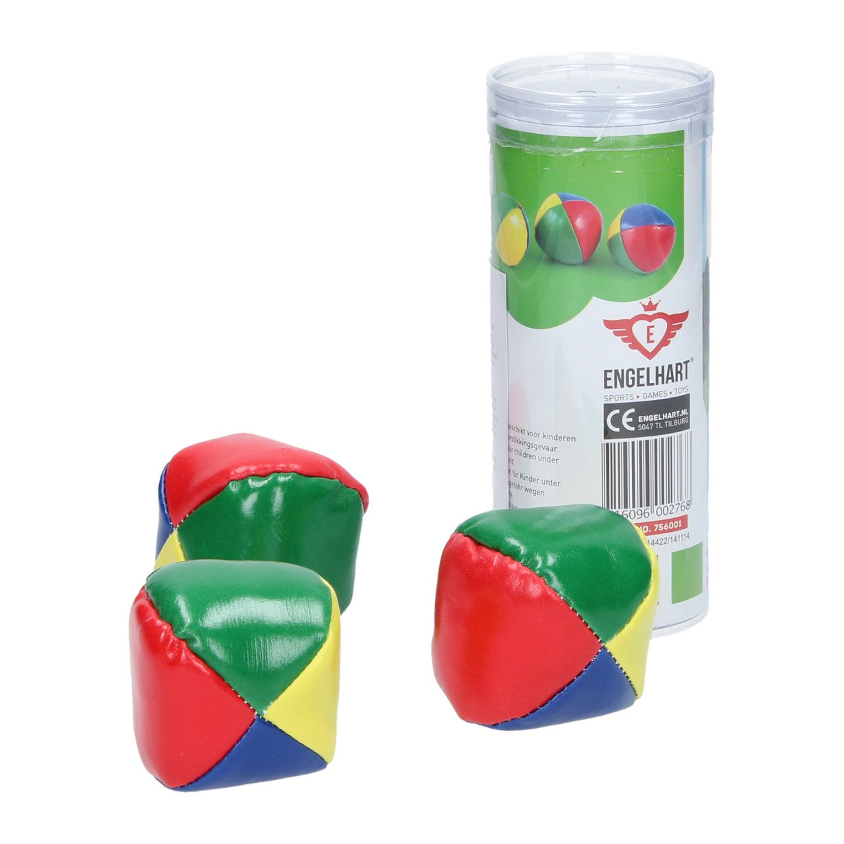 Engelhart jongleerballen klein 3 in koker