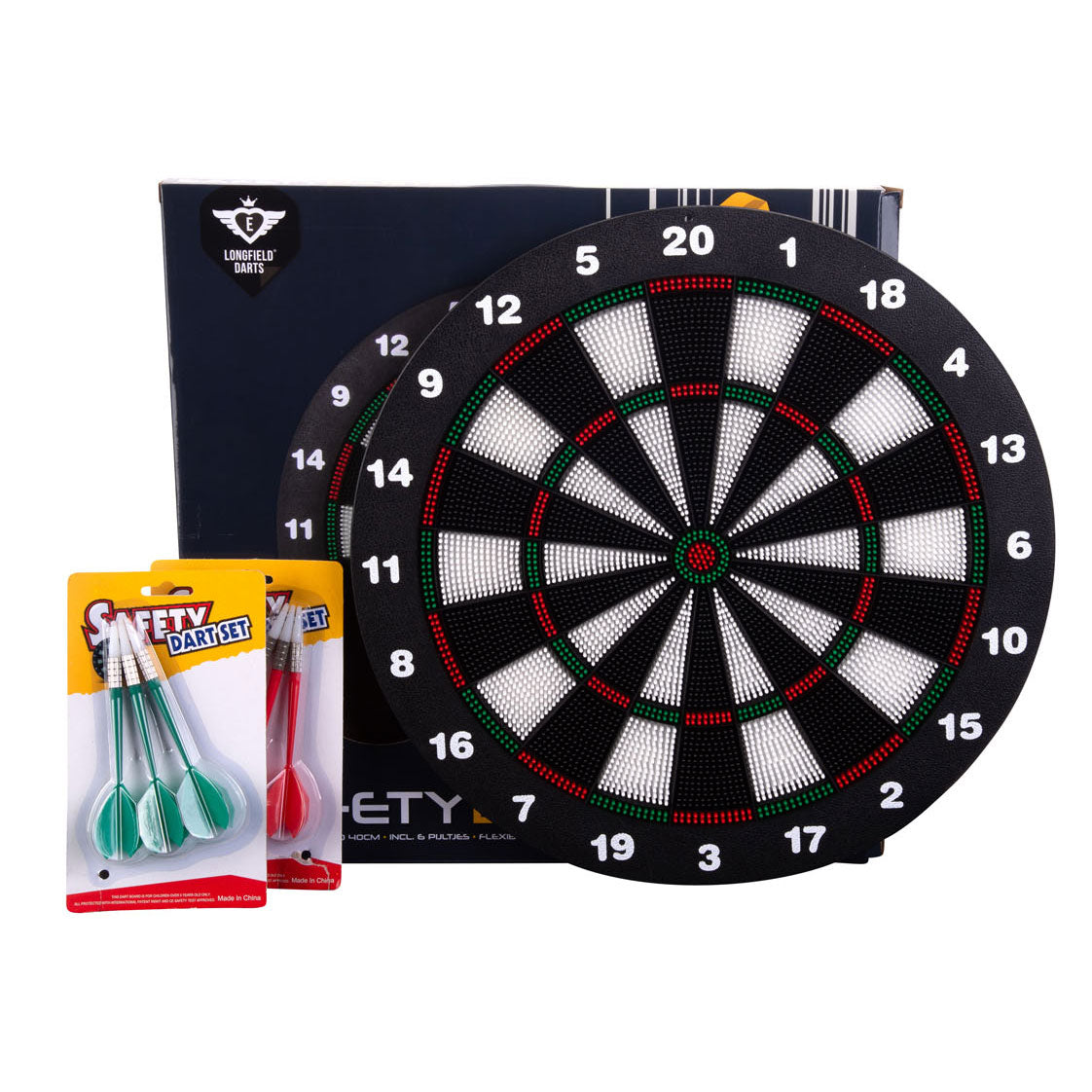 Longfield kinder safety dartbord incl 6 darts