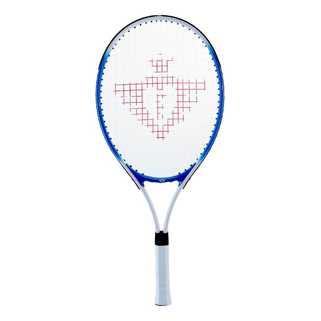 Tennisracket met hoes en 2 ballen - blauw