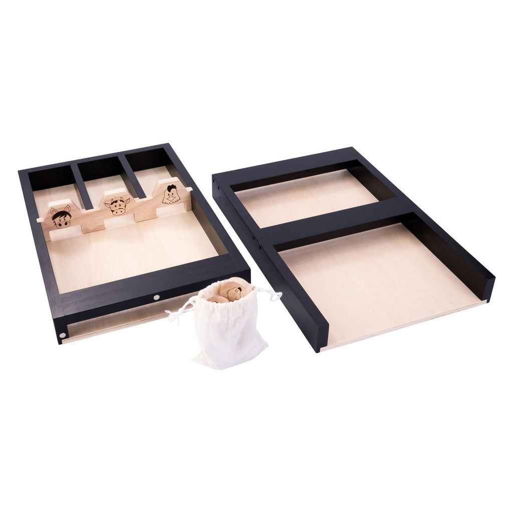 Longfield houten kinder sjoelbak dieren, 80cm