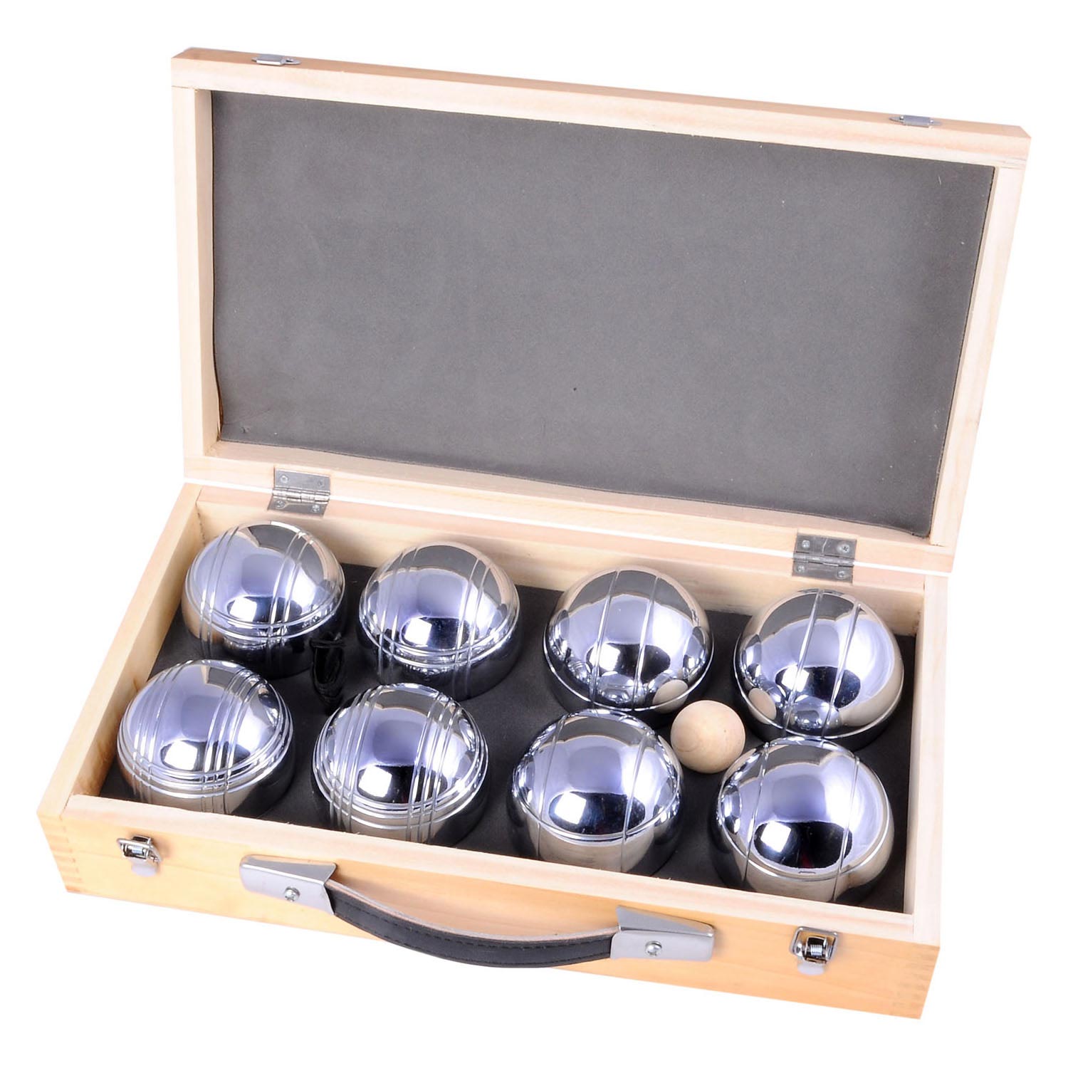 Engelhart jeu de boules 8 metalen ballen in kist