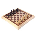 Engelhart essenhouten schaakspel opklapbaar - 30x30x5,5cm