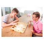 Engelhart backgammon 15 hout ingelegd