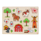 Engelhart houten knoppuzzel boerderij 30x23cm