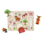 Engelhart houten knoppuzzel boerderij 30x23cm