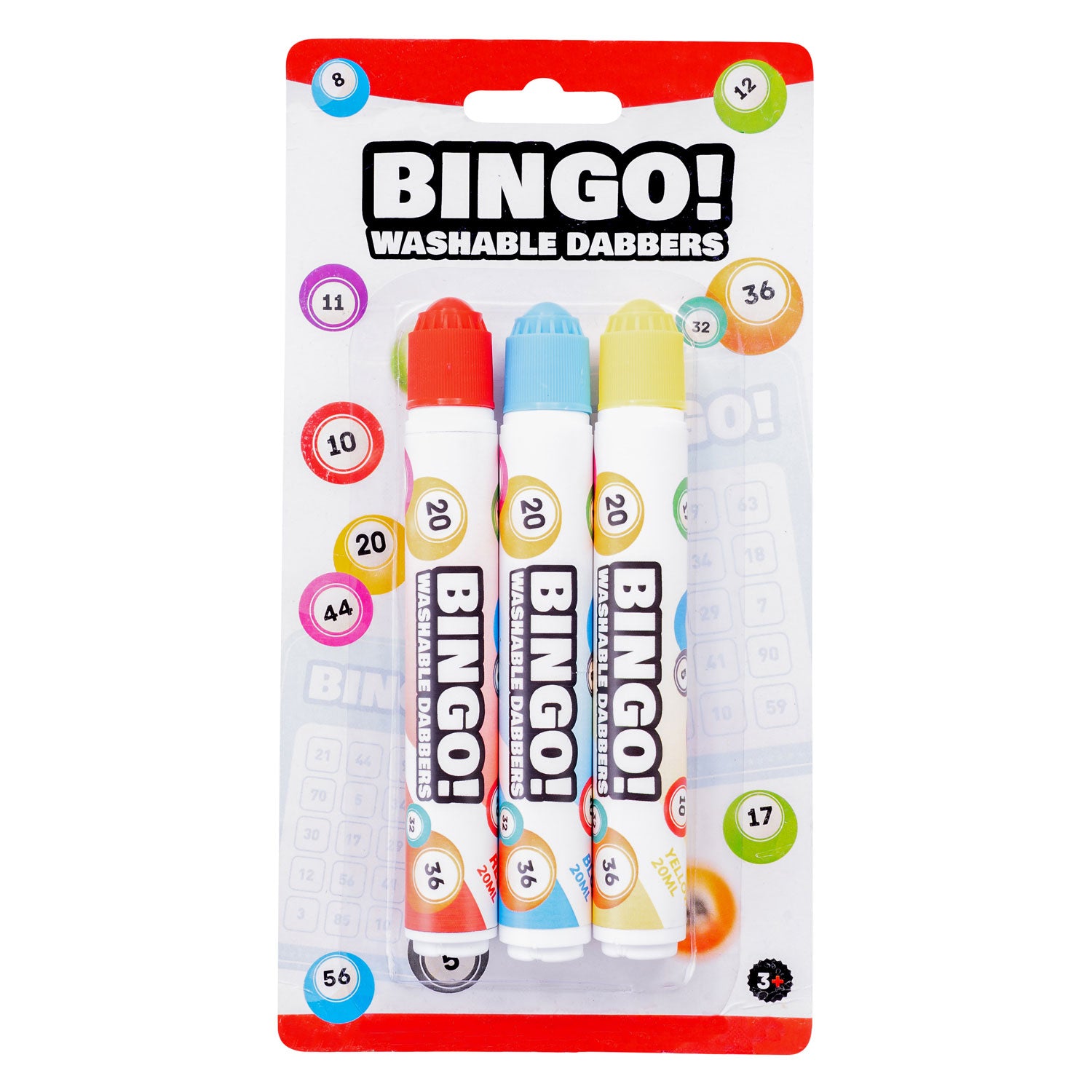 Longfield engelhart bingo stiften 3 stuks rood geel blauw