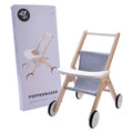 Angel toys houten poppenwandelwagen grijs blauw