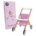 Angel toys houten poppenwandelwagen roze