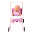 Angel toys houten poppenwandelwagen roze