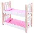 Poppen stapelbed roze wit