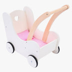 Engelhart houten poppenloopwagen roze wit
