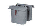 BASIL Tas city dubbel grijs | 28-32l