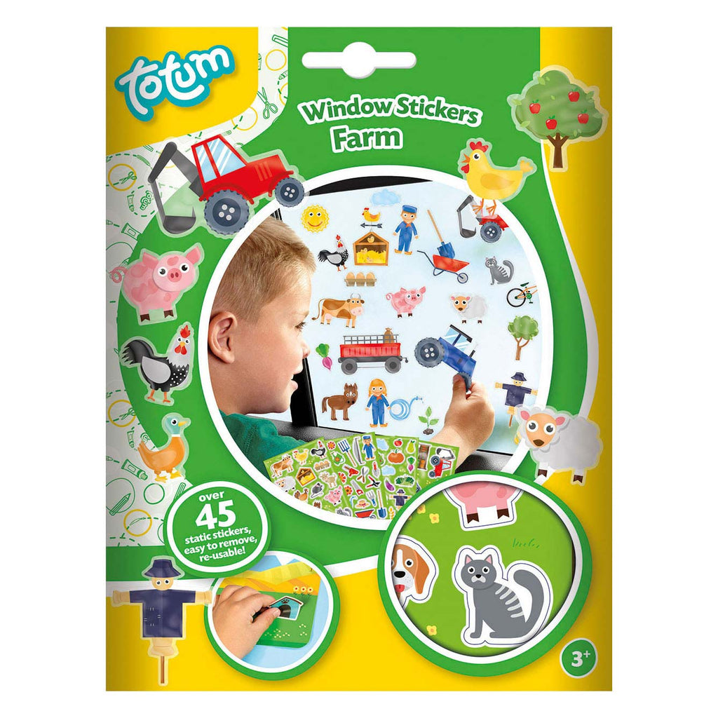 Totum verwijderbare raamstickers boerderij 70 stuks