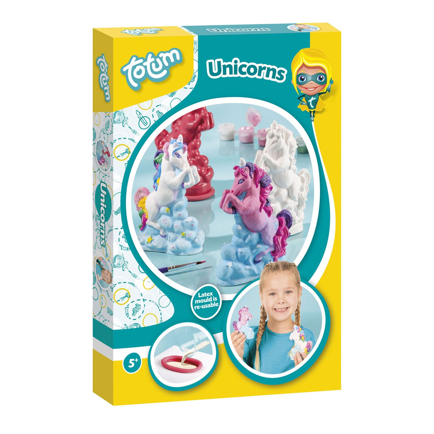 Intro unicorns knutsel set maak met gips unicorns en beschilder ze
