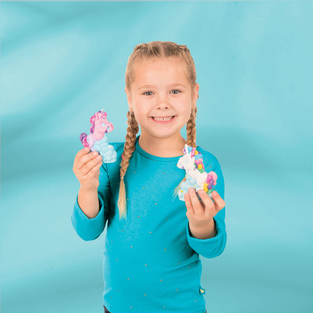 Intro unicorns knutsel set maak met gips unicorns en beschilder ze