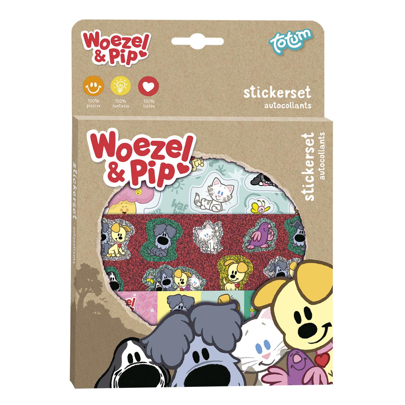 Bambolino woezel pip stickerset