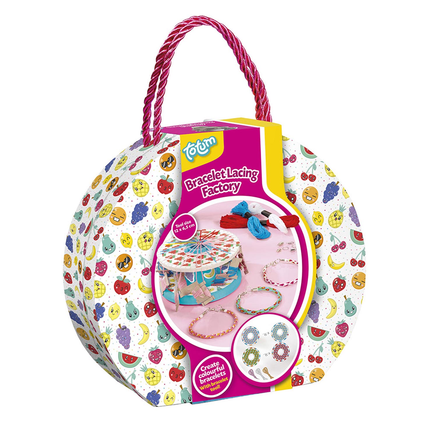 Armbandjes maken weven hobbydoos 12 x 6,5 cm totum | 3 stuks