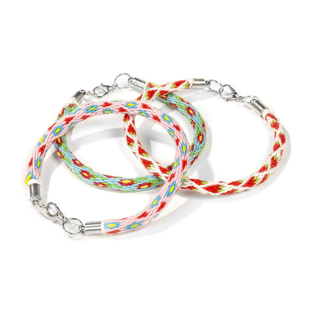 Armbandjes maken weven hobbydoos 12 x 6,5 cm totum | 3 stuks