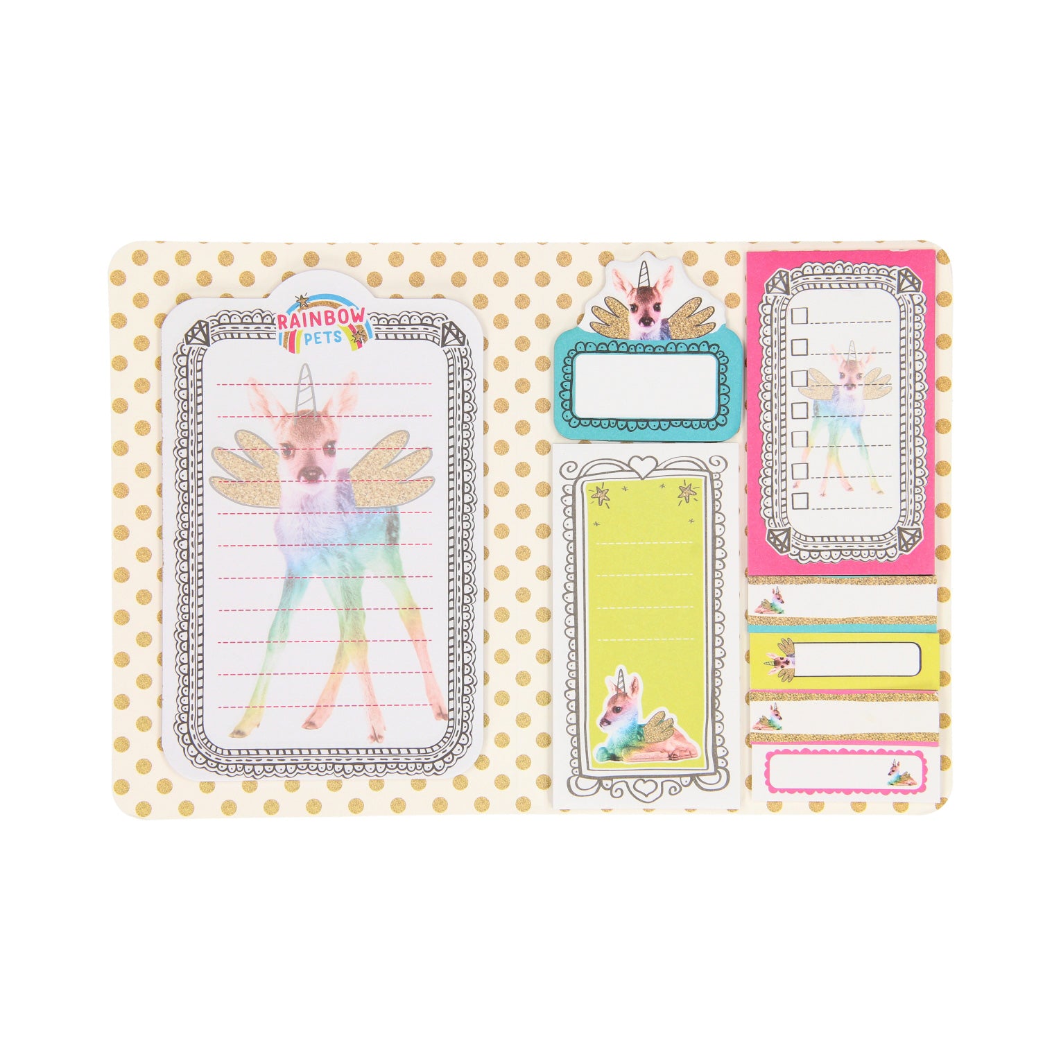 Totum rainbow pets - sticky notes boekje hert