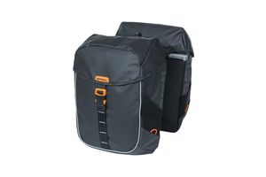 Basil Miles Tarpaulin MIK - Dubbele fietstas, zwart, waterdicht, 34 liter